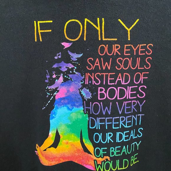 Women's Hoodie Sweater Size S If Only Our Eyes See Souls Instead of Our Bodies - Picture 3 of 6